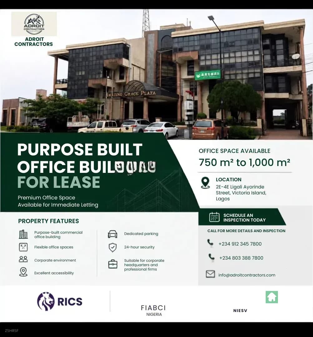 Office Space for Rent in Victoria Island