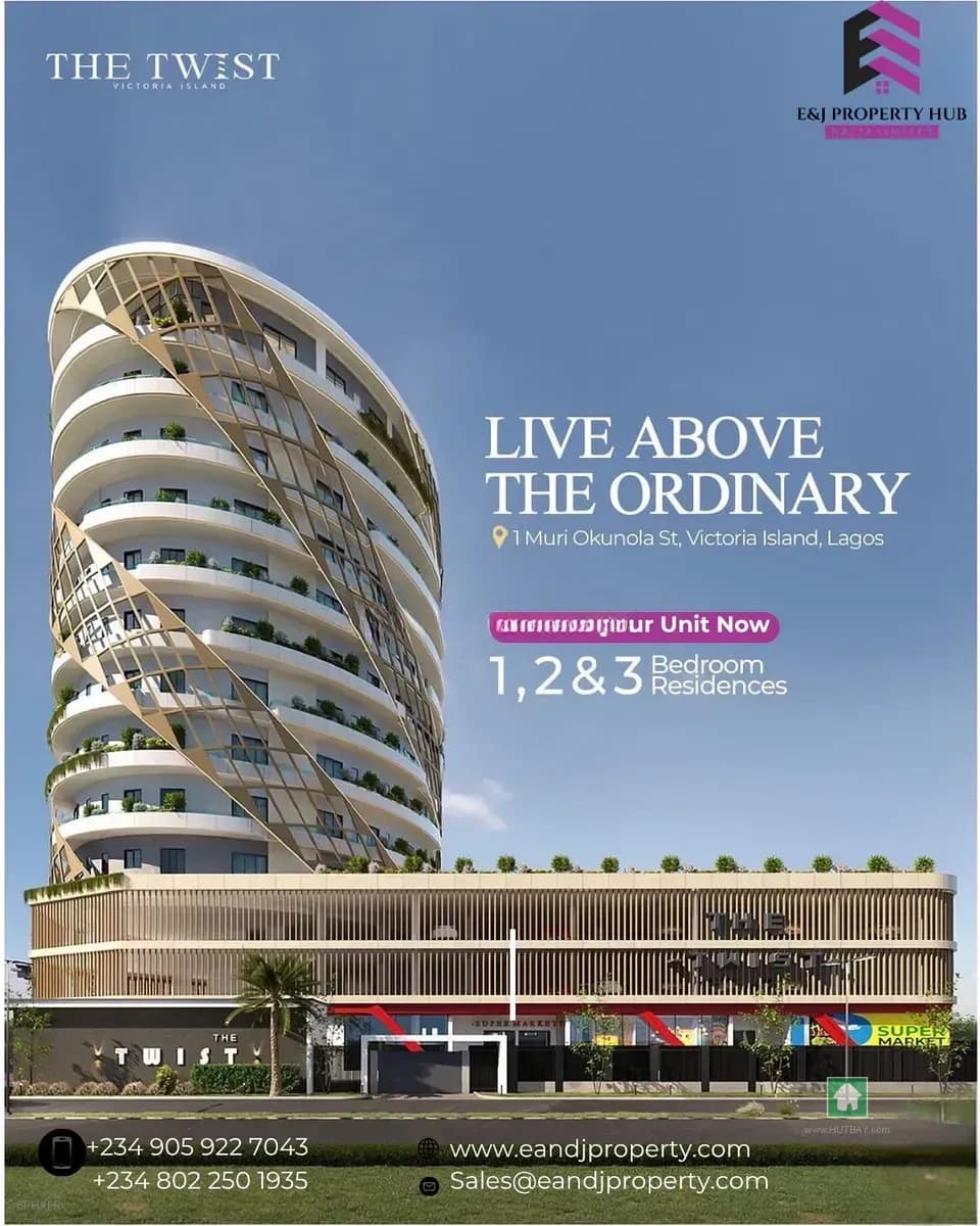 3 Bedroom Flat Apartment, The Twist, Victoria Island Lagos