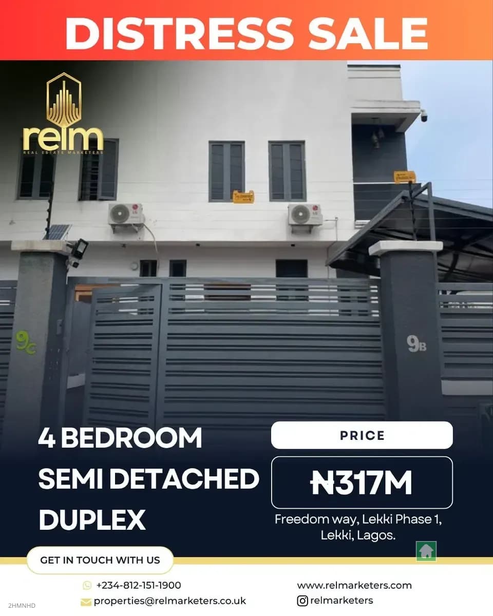 4-Bedroom Semi Detached in Lekki Phase 1