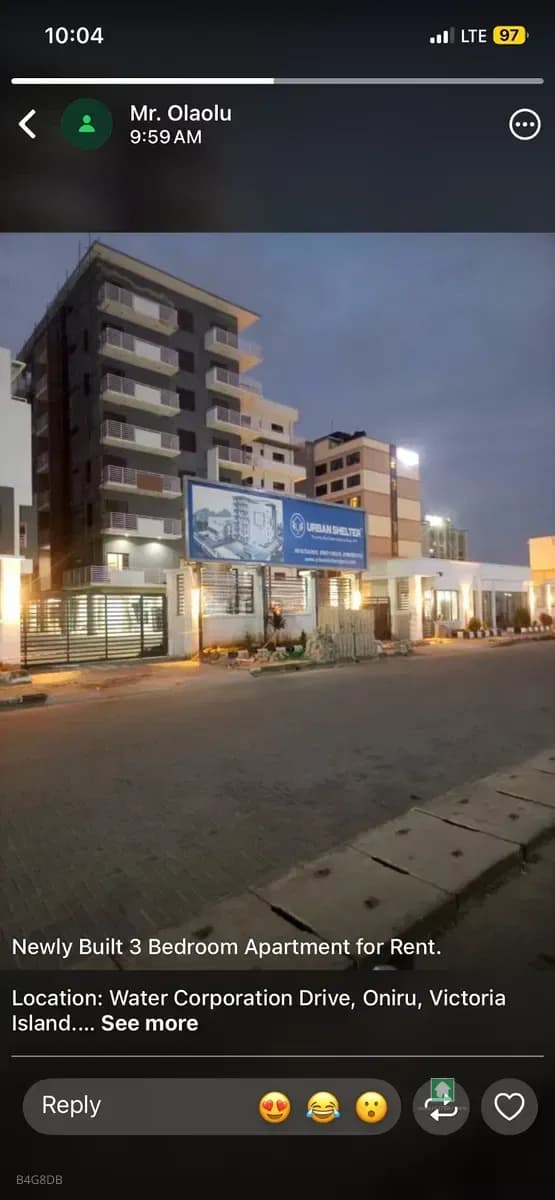 3 Bedroom Flat Apartment for Sale in Oniru, Victoria Island